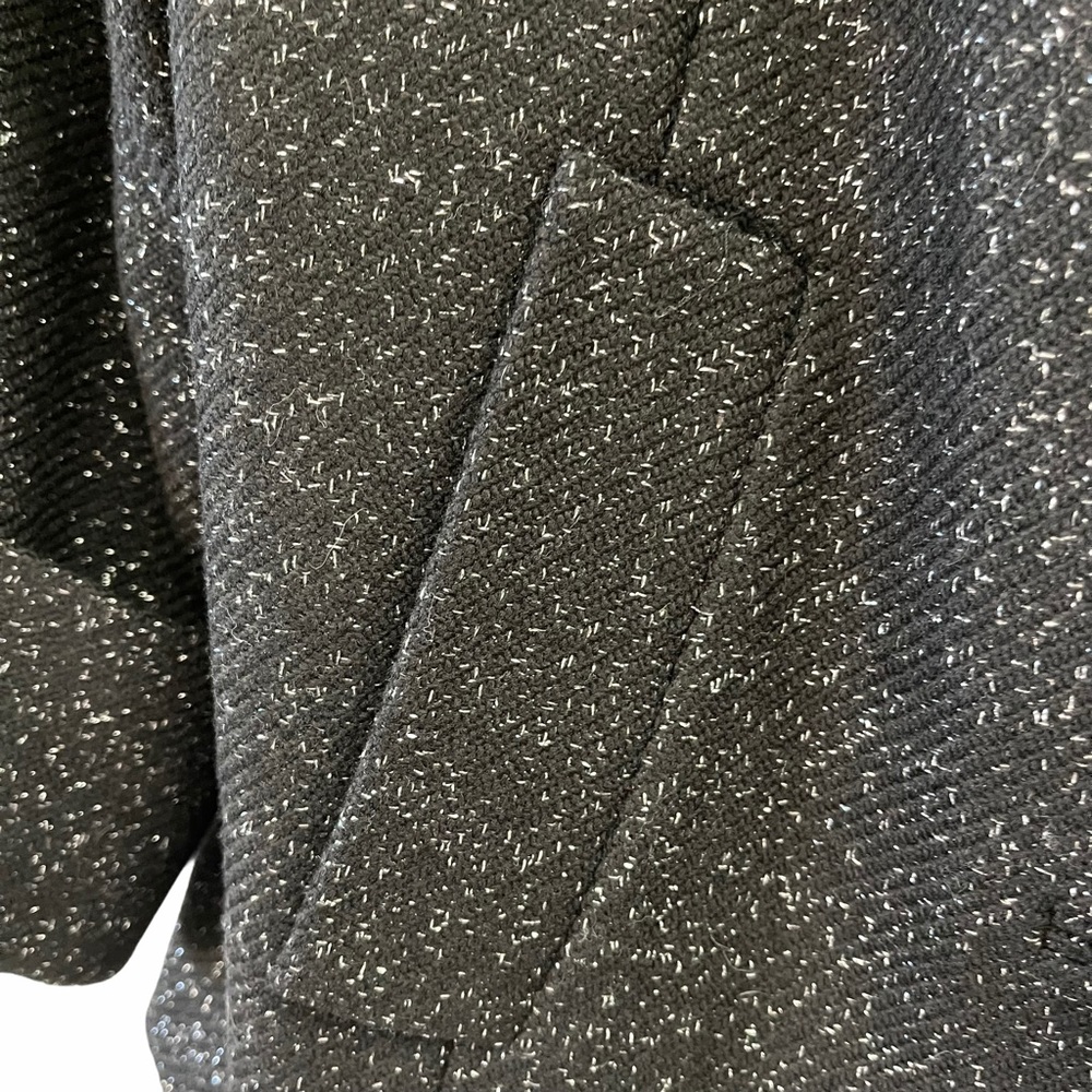 Halogen Jacket Medium Black Silver Sparkles Butto… - image 3